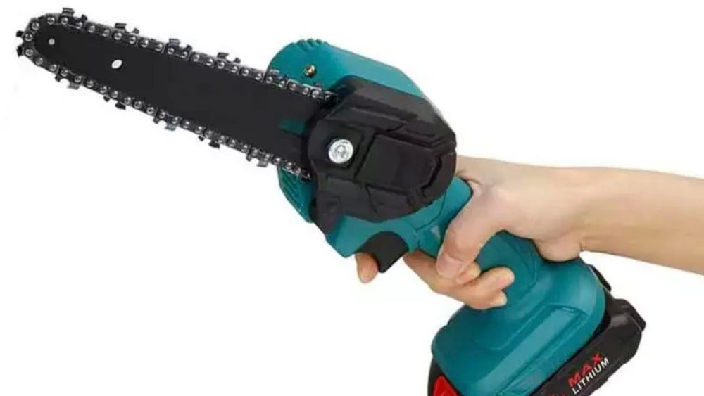 АККУМУЛЯТОРНАЯ ЭЛЕКТРОПИЛА ЦЕПНАЯ ДЛЯ КУСТОВ САМОДЕЛЬНЫЙ НАТЯЖИТЕЛЬ ДЕРЕВЬЕВ КИТАЙСКАЯ ПРОВЕРКА DIY