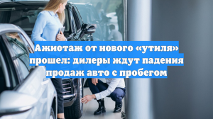 Ажиотаж от нового утильсбора прошел: дилеры ждут падения продаж авто с пробегом