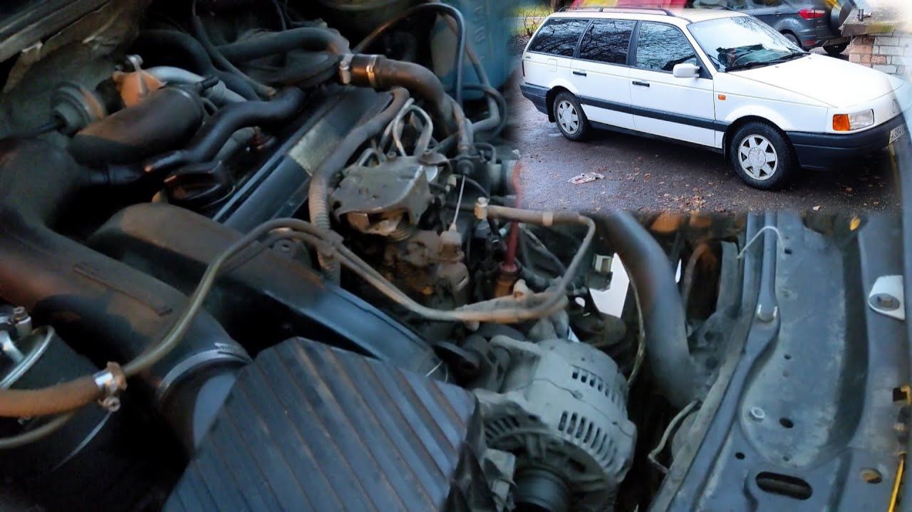 VW Passat b3 diesel - работа холодного двигателя ｜ AAZ 1.9 td
