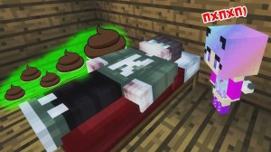 СТАЛА МАЛЕНЬКОЙ И ЗАТРОЛИЛА МУЖА КОЛЮ В РЕАЛЬНОЙ ЖИЗНИ В МАЙНКРАФТ   НУБИК В MINECRAFT ЛОВУШКА