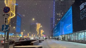 СНЕГОПАД В МОСКВЕ ❄️ Зимняя сказка и огни вечерней России