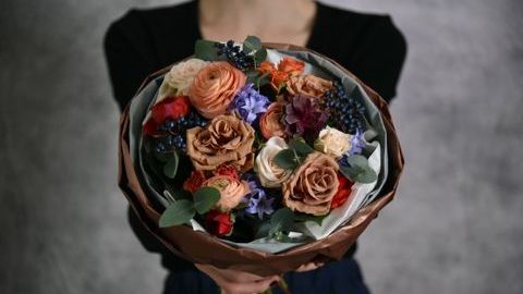 Работа с цветом - суккулент в букете