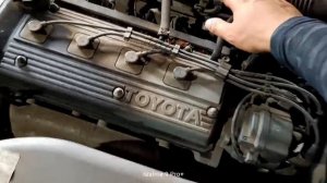Z843 Двигатель Toyota Starlet EP82-0319070 4E-FE — работа двигателя