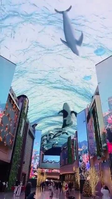 😍 Проекция зрелищных шоу на потолке в одном из китайских ТЦ