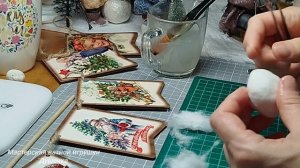 Грецкие орехи на елку из ваты