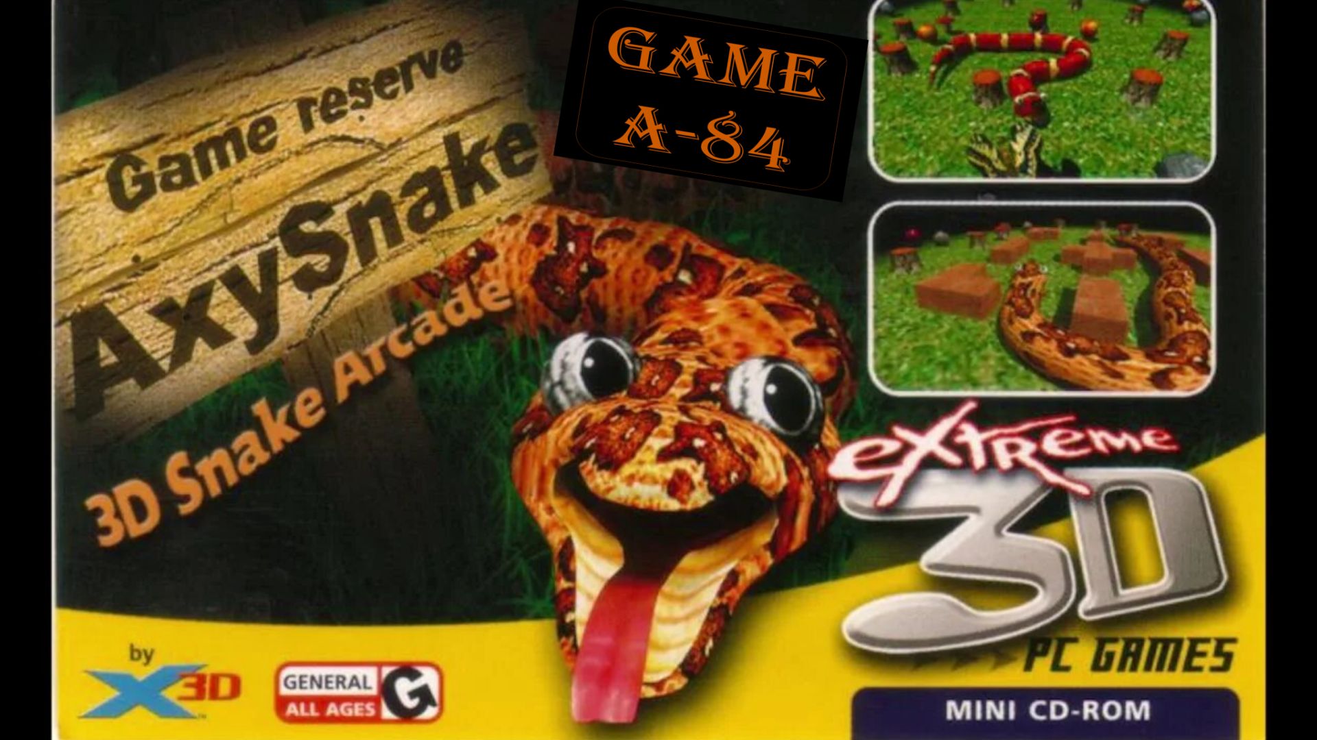 Большой змей ( AxySnake) - прохождение на сложном уровне "ЧАЩА" (2001)