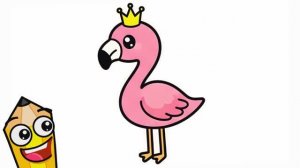 КАК НАРИСОВАТЬ КАВАЙНОГО ФЛАМИНГО 🦩💖 ЛЕГКОЕ ПОШАГОВОЕ РУКОВОДСТВО