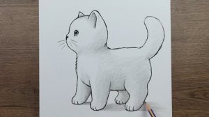 Как нарисовать простую кошку карандашом  — пошаговое руководство по рисованию для начинающих