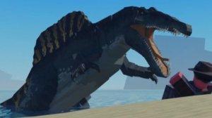 Играю за Rebirth Спинозавра в Jurassic Block