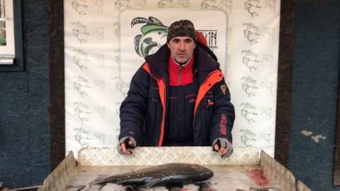 хороший улов форели у Тиберия и Оксаны