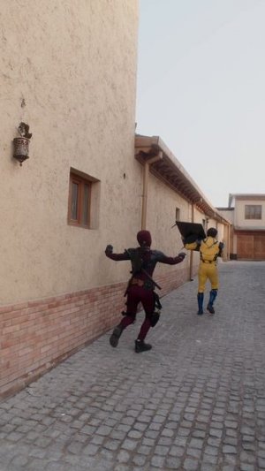 Дэдпул и Росомаха украли телевизор