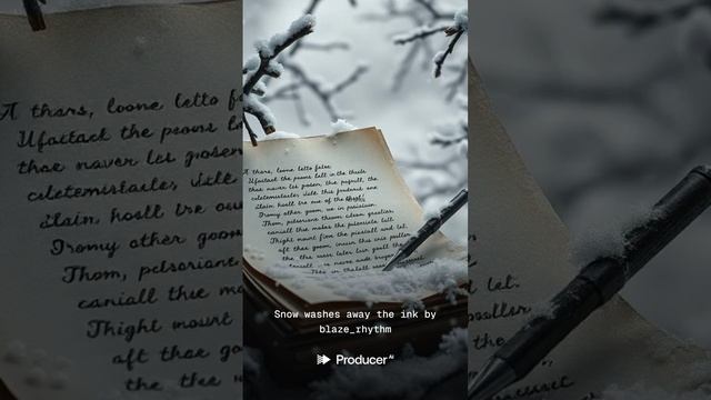 Snow washes away the ink