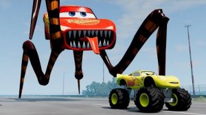 Эпический побег из Зомби Молния Маккуин Пожиратель, Хьюго Машин Пожиратель _BeamNG.Drive