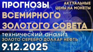 Всемирный золотой совет делает прогнозы. Анализ рынка золота, серебра, нефти, доллара 09.12.2025 г