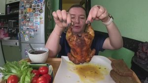 Цыпленок бройлера запеченный в аэрогриле, овощи #еда#вкусно#домашняя еда.