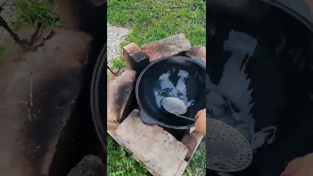 казан старый и новый. подготовка к употреблению