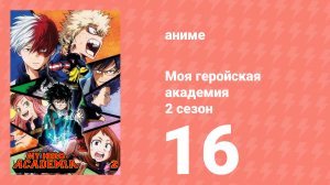 Моя геройская академия 2 сезон 16 серия (аниме-сериал, 2017)