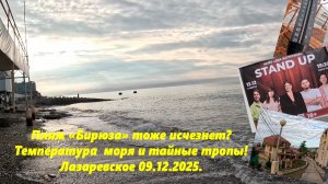 Пляж Бирюза тоже погибнет? Температура моря и тайные тропы! Лазаревское 09.12.2025.