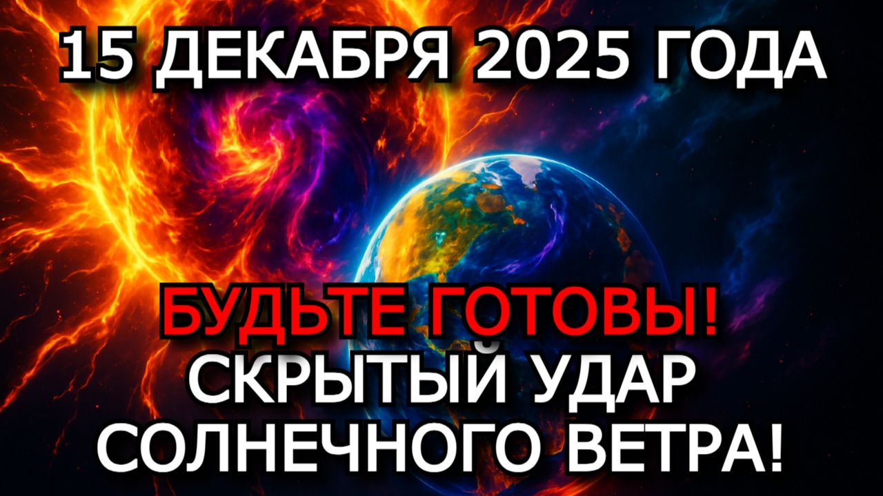 МАГНИТНЫЕ БУРИ 15 ДЕКАБРЯ 2025 — СРЕДНЯЯ АКТИВНОСТЬ И РИСК КОЛЕБАНИЙ ⚠️