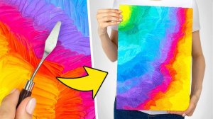 🎨 Рисуем 3 картины без кисточек! 😱 Креативные идеи для творчества