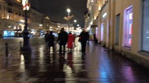 ночной Санкт Петербург пред новогодний