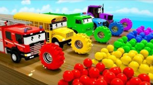 Колеса на автобусе+ Маленькая акула - Кто преодолеет сложную дорогу? Детские стишки и песенки