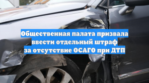 Общественная палата призвала ввести отдельный штраф за отсутствие ОСАГО при ДТП