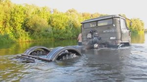 ГАЗ-66 дизель увяз в реке! Вездеход, бездорожье -полная версия!