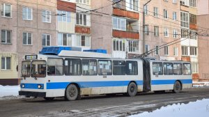Троллейбус ЗиУ-683 КВР БТРМ-4008. Покатушки по Барнаулу. Самый большой троллейбус в Барнауле.