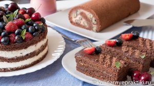 Универсальный и очень нежный шоколадный бисквит для тортов, рулетов и пирожных