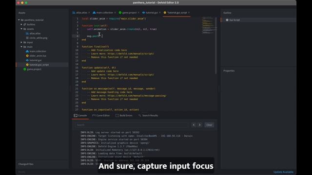 Panthera Вводное руководство | Редактор UI анимаций для Defold