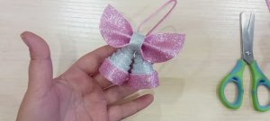 Елочная игрушка колокольчики из фоамирана.  МК колокольчики