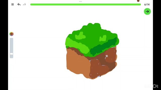 Блок травы из Майнкрафта *мир бумажек* смотреть онлайн