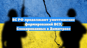 ВС РФ продолжают уничтожение формирований ВСУ, блокированных в Димитрове