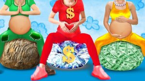 🤰 Бедная vs Богатая vs Гига-Богатая в больнице 💖 Лайфхаки для мам!