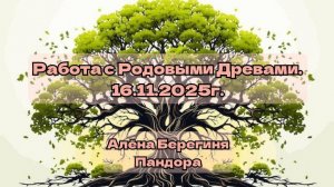 Работа с Родовыми Древами 16.11.25г. Алёна Берегиня,Пандора