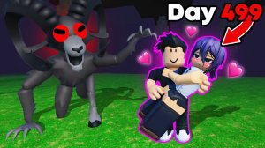 ПОМОГАЮ КРАШИХЕ ВЫЖИТЬ 500 НОЧЕЙ в игре 99 ночей в лесу в РОБЛОКС