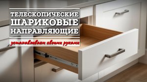 Установка телескопических направляющих на выдвижные ящики