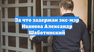 За что задержан экс-мэр Иванова Александр Шаботинский