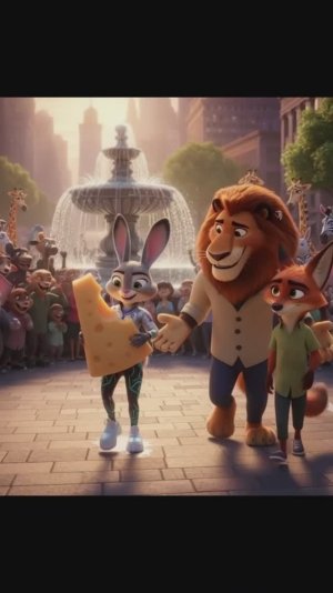 Зверополис Ник Уайлд и Джуди Хоппс в погоне за сыром