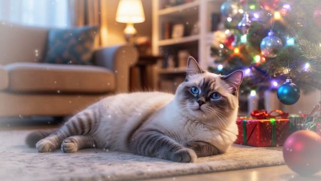 Новый год и пушистый друг 🎄 ⛄ (Новогодняя песня)