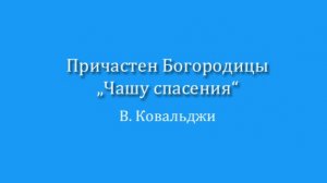 Причастен Богородицы "Чашу спасения" В. Ковальджи