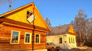 Жизнь, стройка и труд в тихой деревне около леса. Пришли морозы! Подняли конёк и утепляем скворечник