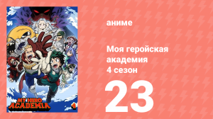 Моя геройская академия 4 сезон 23 серия (аниме-сериал, 2019)