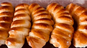 Рогалики рецепт из ночного теста.  Выпечка к чаю