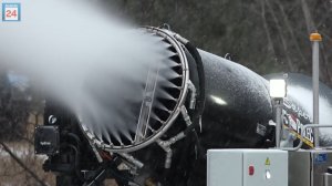 Столица Хакасии готовит лыжню: в городской зоне отдыха работает снегопушка