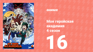 Моя геройская академия 4 сезон 16 серия (аниме-сериал, 2019)