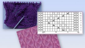 Узор спицами.