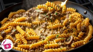 Простой Рецепт Пасты из говяжьего фарша в одной сковороде- Идеально подходит для будних вечеров