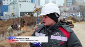 Возведение притоннельного сооружения продолжается около котлована на улице Белинского